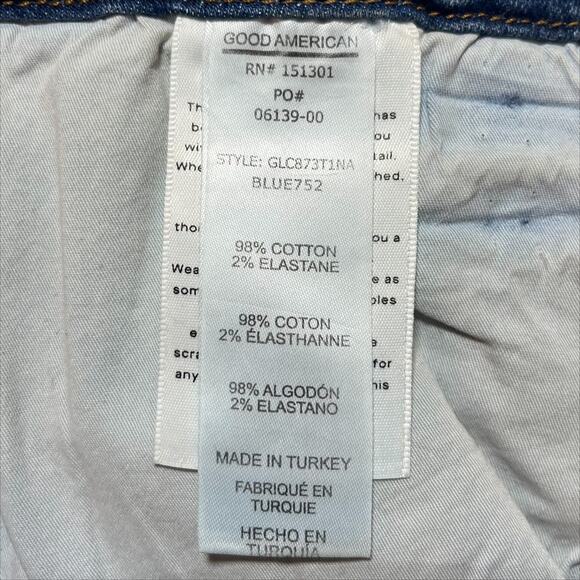 Good American Good Legs Ultimate Skinny Crop Jean in Blue 752 Size 8 - Picture 11 of 14